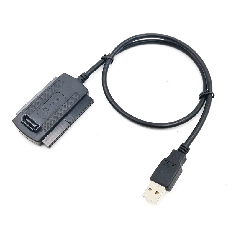 USB IDE/SATA adapterkábél 2,5- és 3,5 hüvelykes HDD-khez, USB 2.0, rézmag, 60 cm hosszú