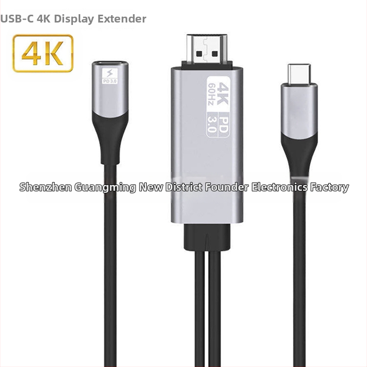 USB-C na HDMI kábel FD-F109, PD3.0 Power Delivery, 4K60Hz podpora, Meďové jadro, Dĺžka 1.8 m