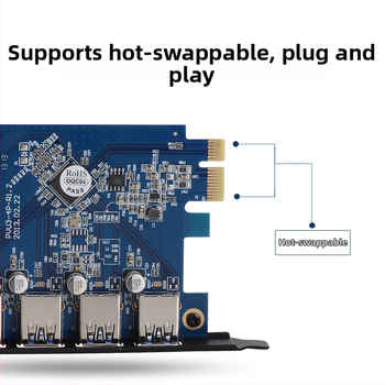 Orico PCI-E USB 3.0 rozšírená karta so štyrmi portmi PVU3-4P, VLI805