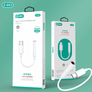 Kábel adaptér Type-C na 3,5 mm audio, s jedným konektorom, dĺžka 1 m