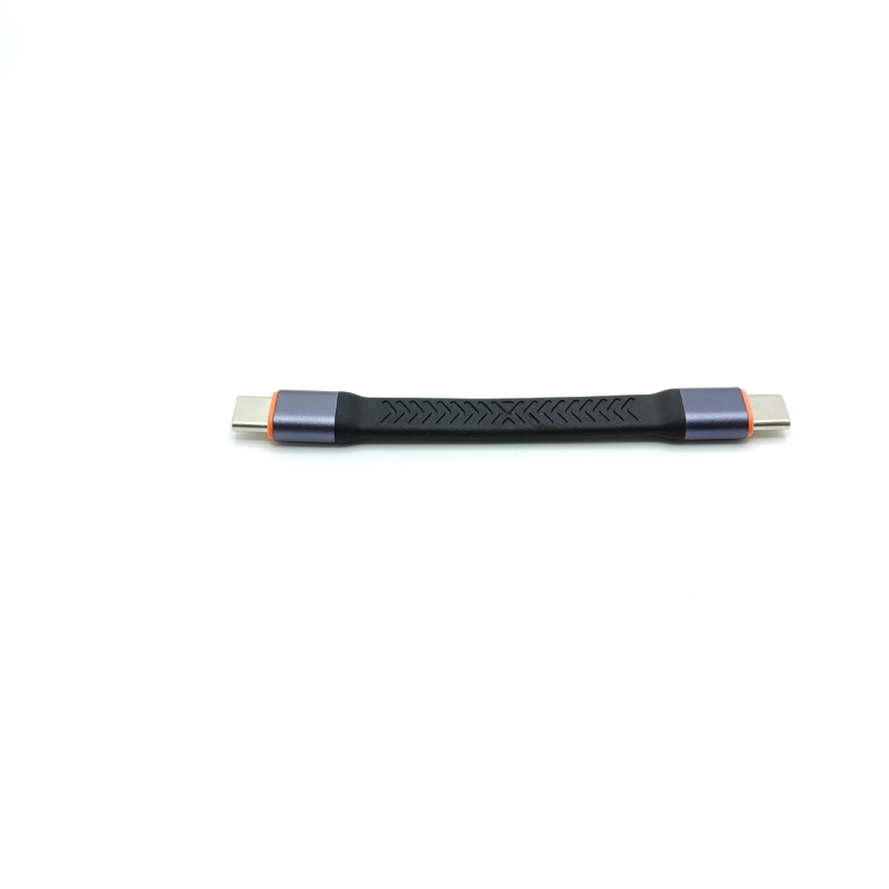 Adapter kabel Type-C na Type-C s DP sučeljem, 40 Gbps, bakreno jezgro, plosnati fleksibilni kabel 10 cm, dvostruke glave konektora