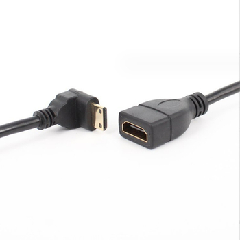 Cablu adaptor Mini HDMI către HDMI, Mini HDMI masculin către HDMI feminin, nucleu din cupru
