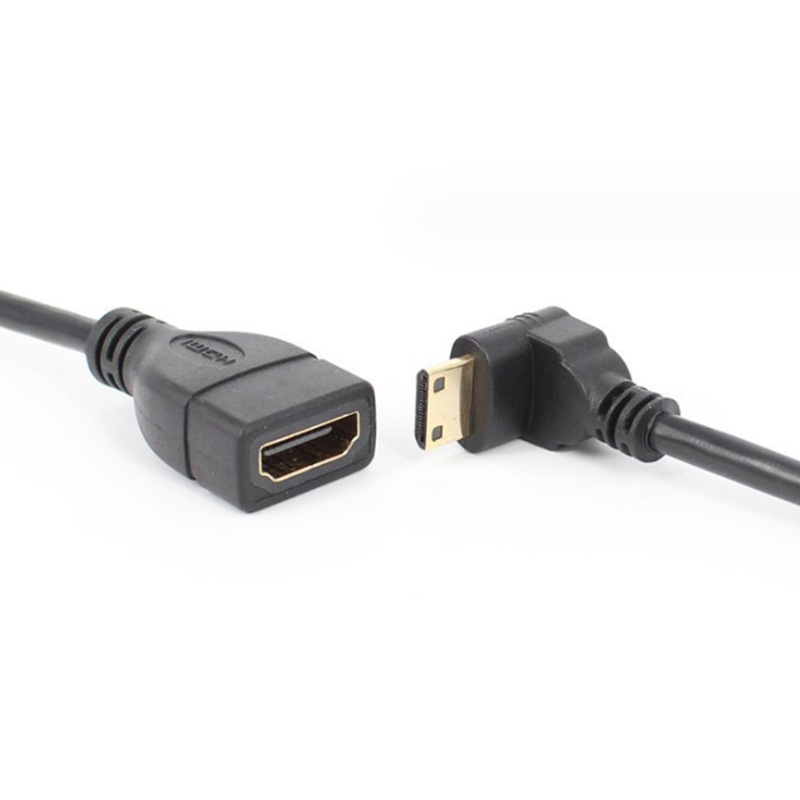 Cablu adaptor Mini HDMI către HDMI, Mini HDMI masculin către HDMI feminin, nucleu din cupru