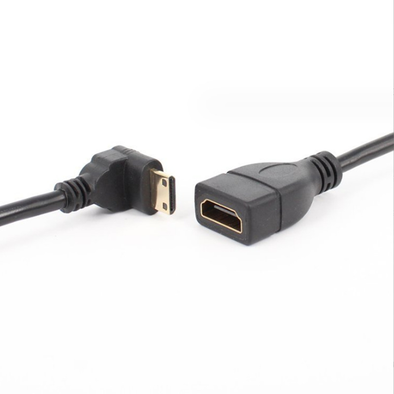Cablu adaptor Mini HDMI către HDMI, Mini HDMI masculin către HDMI feminin, nucleu din cupru