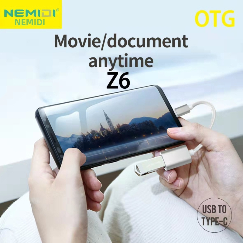 OTG adaptér USB-C na USB 3.0 pre Android telefóny, meďový jadro, model Z6