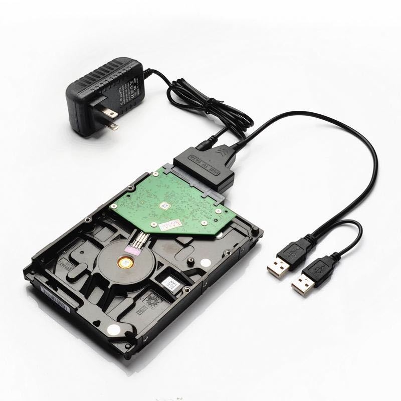 USB 2.0 na SATA adaptér kábel s čipom 6116A, rýchlosť prenosu 480 Mbps, dĺžka 0,3 m