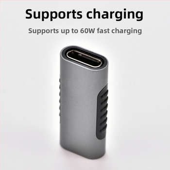 Adaptor USB Type-C femelă-to-femelă – aliaj de aluminiu, suportă transmisia video, cip 3361, 480 Mbps, port unic