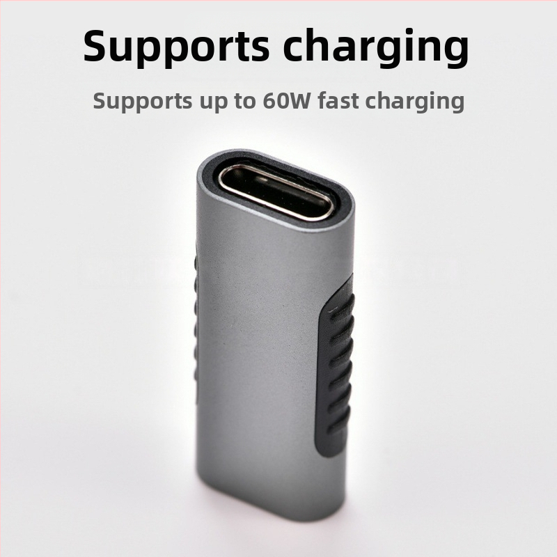 Adaptor USB Type-C femelă-to-femelă – aliaj de aluminiu, suportă transmisia video, cip 3361, 480 Mbps, port unic