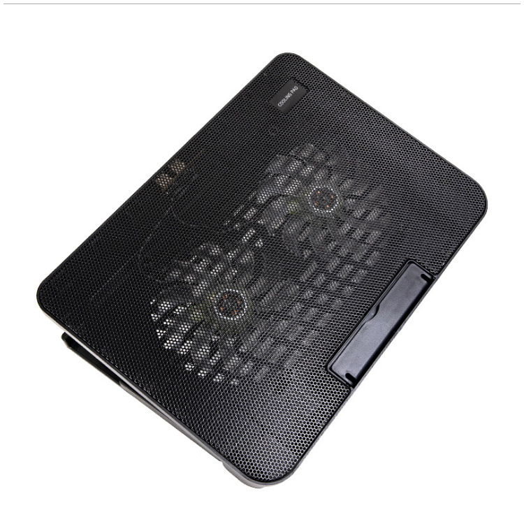 N99 noteszgép hűtőalap kettős ventilátorral, fém hálós szerkezettel