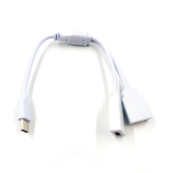 USB-C muški na dva USB-C ženska razdjelni kabel, Type-C produžni kabel, 0,25 m, za fotonaponski panel
