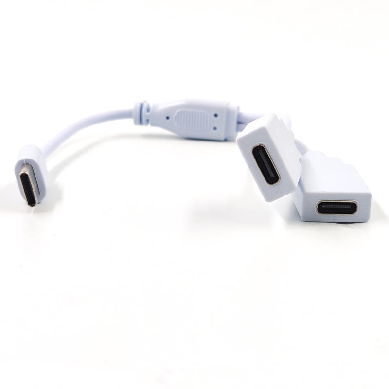 USB-C muški na dva USB-C ženska razdjelni kabel, Type-C produžni kabel, 0,25 m, za fotonaponski panel