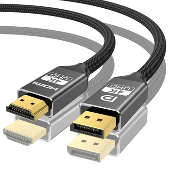 Cablu adaptor DP către HDMI, DisplayPort către HDMI, 4K30Hz, nucleu din cupru, interfață DP, viteză transfer date 5