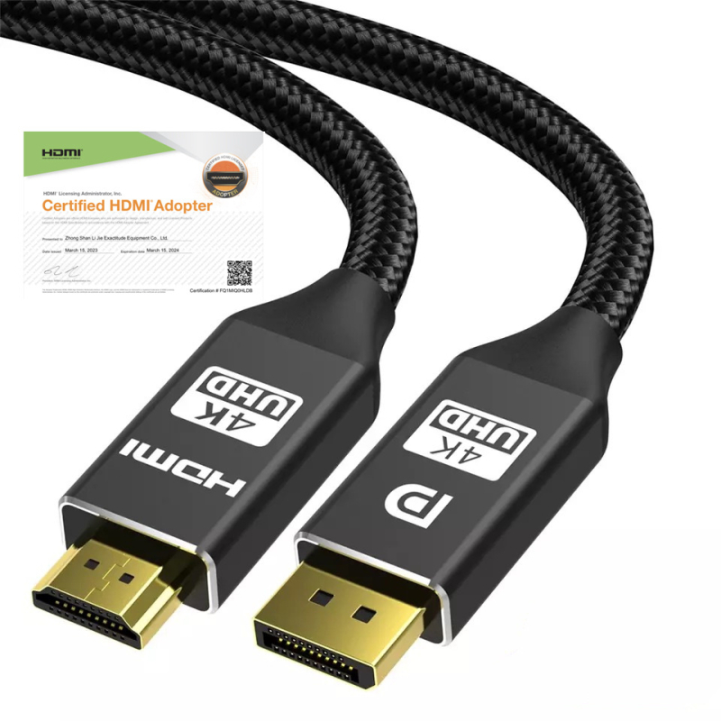 Cablu adaptor DP către HDMI, DisplayPort către HDMI, 4K30Hz, nucleu din cupru, interfață DP, viteză transfer date 5