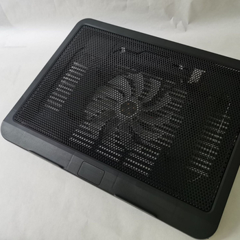 N19 noteszgép hűtő – fém háló, 1 ventilátor, kompatibilis notebooktal, Ultrabook, Playbook