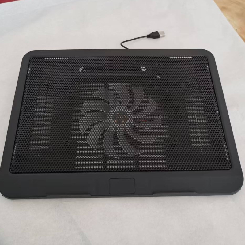 N19 noteszgép hűtő – fém háló, 1 ventilátor, kompatibilis notebooktal, Ultrabook, Playbook