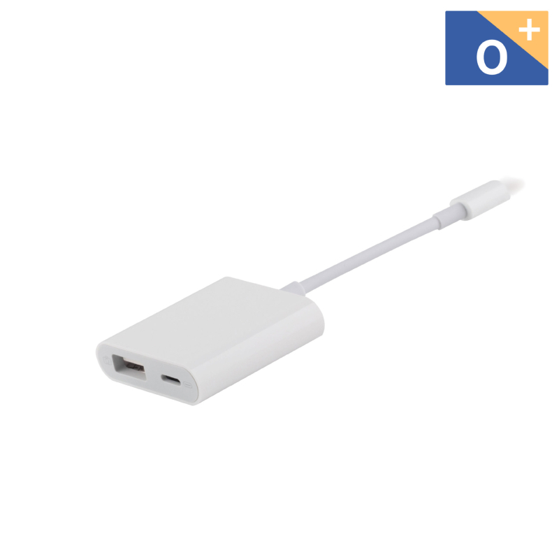 Apple iPhone OTG Lightning USB kábel pre USB disk a kamerový set, meďové jadro, dĺžka 15 cm, čip 3959, rýchlosť prenosu údajov 16