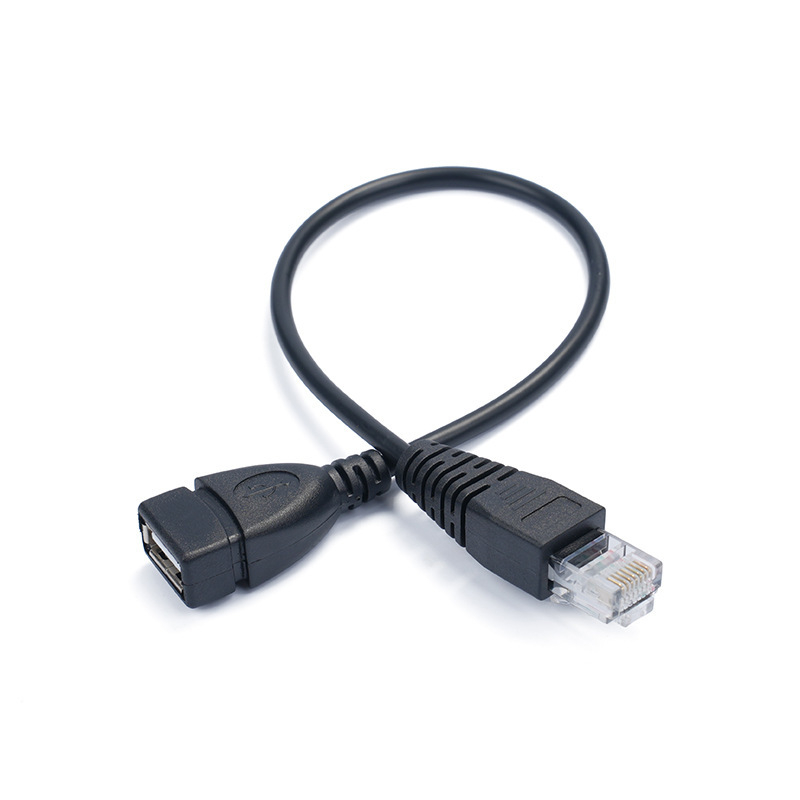 Cablu adaptor RJ45 către USB femelă, cu nucleu din cupru, 480 Mbps, lungime 30 cm