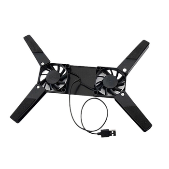 Xiaoqiang notebook hűtőalap kettő ventilátorral, műanyag, levegő hűtés, tömeg 0.14 kg