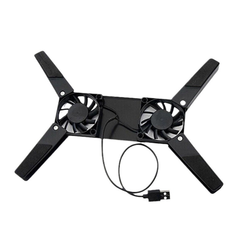 Xiaoqiang notebook hűtőalap kettő ventilátorral, műanyag, levegő hűtés, tömeg 0.14 kg