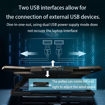 Chladič pre notebook s 4 ventilátormi, konštrukcia z plastu + kovovej mreže (Typ: chladič pre notebook; Kompatibilita: Notebook; Chladenie: Ventilátor; Počet ventilátorov: 4; Materiál: Plast + Kovová mriežka)