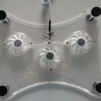 Основа за охлаждане на лаптоп с 3 вентилатора, PVC, въздушно охлаждане