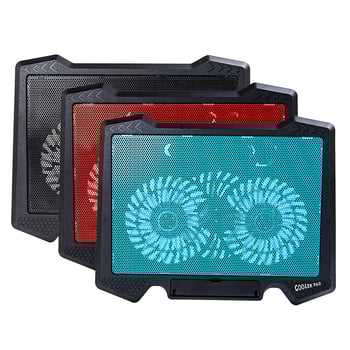 Охладител за лаптоп с основа за охлаждане, двувентилаторен, пластмасова конструкция, модел S200