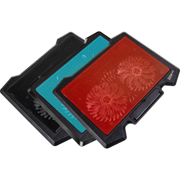 Охладител за лаптоп с основа за охлаждане, двувентилаторен, пластмасова конструкция, модел S200