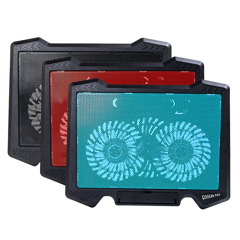 Охладител за лаптоп с основа за охлаждане, двувентилаторен, пластмасова конструкция, модел S200