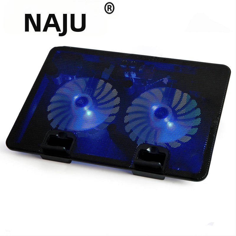 Naju N2 podstavec na chladenie notebooku s dvoma veľkými ventilátormi, vzduchové chladenie, hmotnosť 0,63 kg