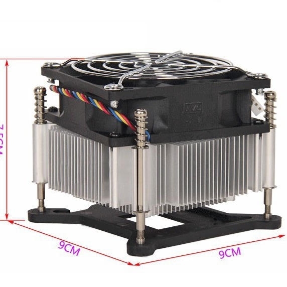 AVC ventilator răcire CPU pentru desktop 1155/1150, nucleu din cupru, control temperatură cu 4 pini
