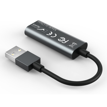HDMI na USB 3.0 kabel za snimanje videa, ulaz 4K, izlaz 1080p60, aluminijsko kućište, duljina kabla 20 cm