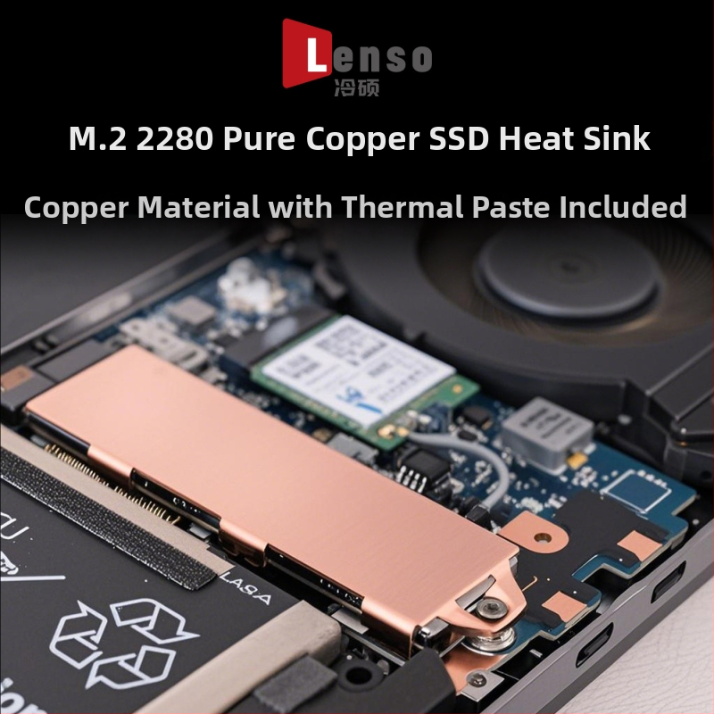 Chladič SSD M.2 NVMe – Meď, 1 tepelna trubka, Ice Copper M08Evo