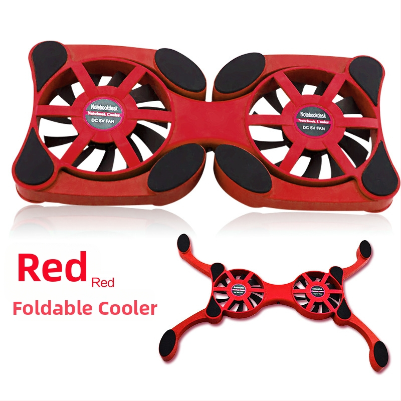 Notebook chladič, prenosný skladací chladič, vzduchové chladenie, 1 ventilátor, plast, hmotnosť 0.2 kg