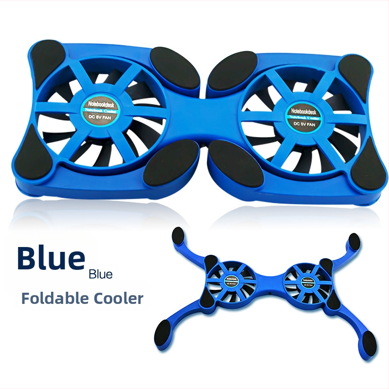 Notebook chladič, prenosný skladací chladič, vzduchové chladenie, 1 ventilátor, plast, hmotnosť 0.2 kg