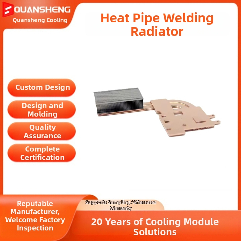 Radiator notebook cu țeavă de răcire, ultra-subțire, aliaj cupru-aluminiu, rulment cu ulei, 4800 rpm, zgomot 26 dB, viață de 60.000 h