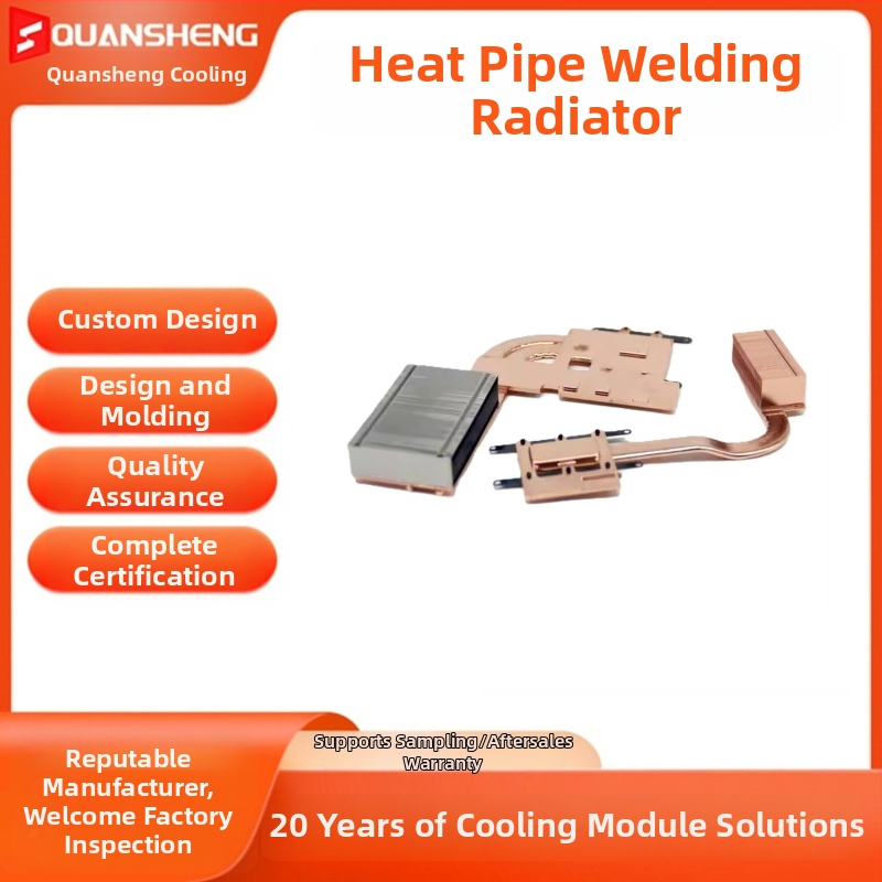 Radiator notebook cu țeavă de răcire, ultra-subțire, aliaj cupru-aluminiu, rulment cu ulei, 4800 rpm, zgomot 26 dB, viață de 60.000 h