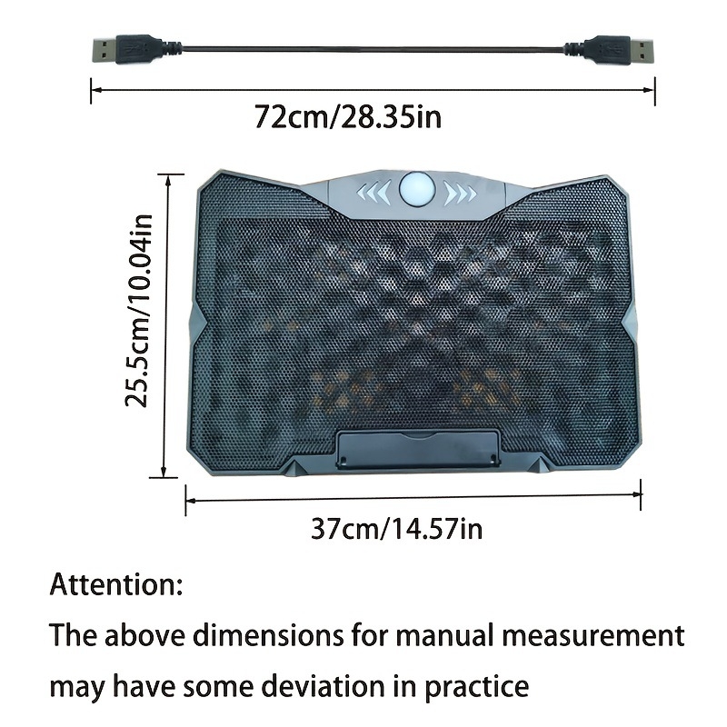 Радиатор за лаптоп F8 Plus с 8 нискошумни вентилатори, пластмасова конструкция, охлаждане с вентилатор