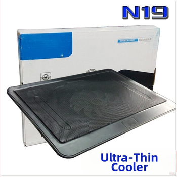 Bază de răcire pentru notebook N19, ventilator unic, plasă metalică, greutate 0.65 kg