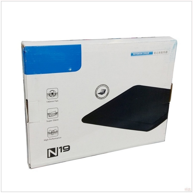 Bază de răcire pentru notebook N19, ventilator unic, plasă metalică, greutate 0.65 kg