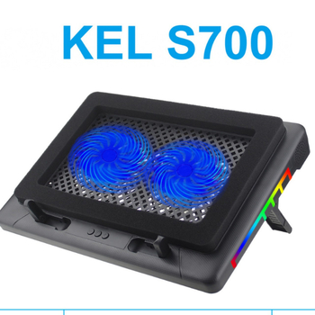 Chladič za prijenosno računalo S700 s RGB dvostrukim ventilatorima, podesiva visina, tiho funkcioniranje