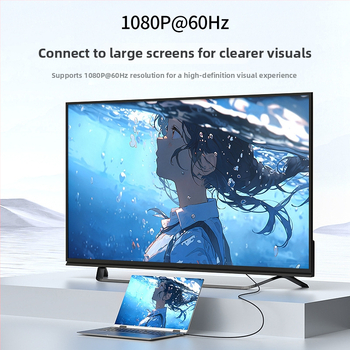 HDMI na VGA adaptér kábel, podpora 1080p, konvertor z hliníkovej zliatiny, dĺžka 1,8 m, vysokokvalitný čip, meďové jadro, model CCS-35