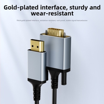 HDMI na VGA adaptér kábel, podpora 1080p, konvertor z hliníkovej zliatiny, dĺžka 1,8 m, vysokokvalitný čip, meďové jadro, model CCS-35