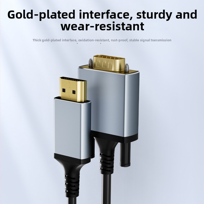 HDMI na VGA adaptér kábel, podpora 1080p, konvertor z hliníkovej zliatiny, dĺžka 1,8 m, vysokokvalitný čip, meďové jadro, model CCS-35