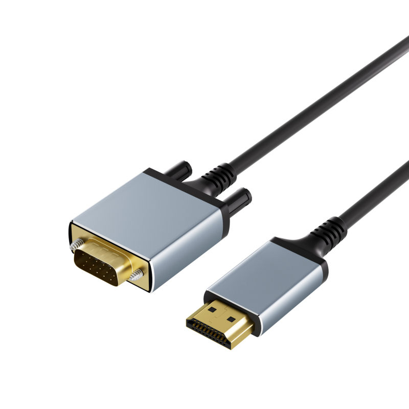 HDMI–VGA adapter kabel, podrška 1080p, pretvarač od aluminijske legure, duljina 1,8 m, visokokvalni čip, bakreno jezgro, model CCS-35