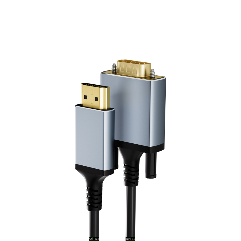 HDMI–VGA adapter kabel, podrška 1080p, pretvarač od aluminijske legure, duljina 1,8 m, visokokvalni čip, bakreno jezgro, model CCS-35
