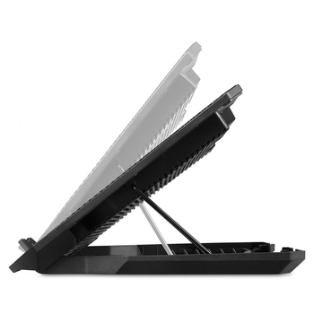 Радиатор за лаптоп S7 с три безшумни вентилатора, въздушно охлаждане, метална мрежа + ABS