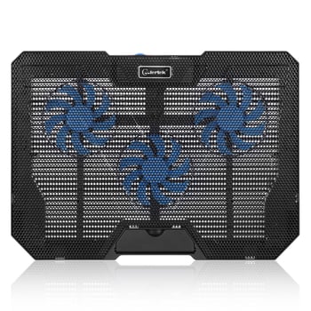 Радиатор за лаптоп S7 с три безшумни вентилатора, въздушно охлаждане, метална мрежа + ABS