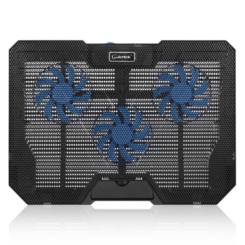 Радиатор за лаптоп S7 с три безшумни вентилатора, въздушно охлаждане, метална мрежа + ABS