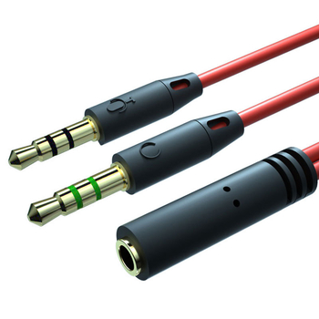 2-u-1 slušalica audio kabel s 1-na-2 razvodnikom, bakrena jezgra, duljina 1 m, audio izlaz