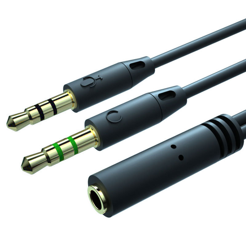 2-u-1 slušalica audio kabel s 1-na-2 razvodnikom, bakrena jezgra, duljina 1 m, audio izlaz